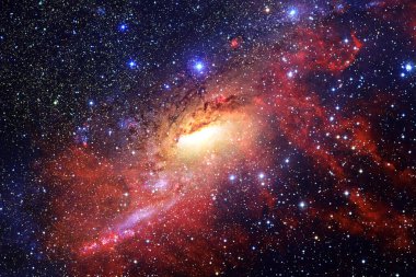Dış uzay sanatı. Starfield. Harika bir nebula. Bu görüntünün elementleri NASA tarafından desteklenmektedir.