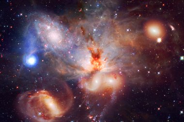 Nebula, uzayın derinliklerinde bir yıldız kümesi. Bilim kurgu sanatı. Bu görüntünün elementleri NASA tarafından desteklenmektedir.