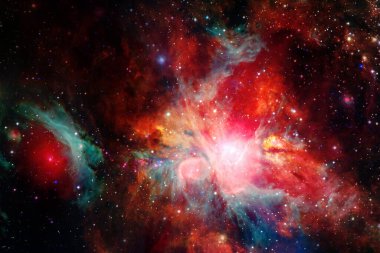 Nebula, uzayın derinliklerinde bir yıldız kümesi. Bilim kurgu sanatı. Bu görüntünün elementleri NASA tarafından desteklenmektedir.
