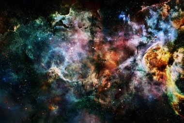 Dış uzay, kozmik manzara. Nebula. Bu görüntünün elementleri NASA tarafından desteklenmektedir.
