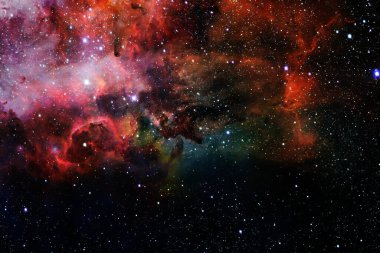 Derin uzay. Fevkalade bilim kurgu canlandırması. Bu görüntünün elementleri NASA tarafından desteklenmektedir.