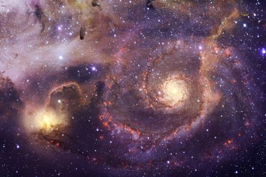 Yıldız kümesi. Starfield. Nebula. Bu görüntünün elementleri NASA tarafından desteklenmektedir.