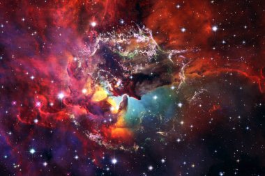 Starfield. Kozmos sanatı. Bu görüntünün elementleri NASA tarafından desteklenmektedir.