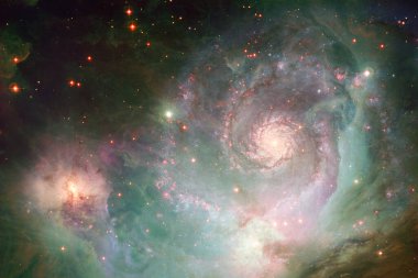 Derin uzay. Fevkalade bilim kurgu canlandırması. Bu görüntünün elementleri NASA tarafından desteklenmektedir.