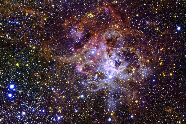 Nebula Uzayın Derinliklerinde Bir Yıldız Kümesi Bilim Kurgu Sanatı Görüntünün — Stok fotoğraf