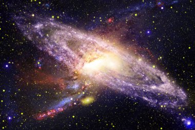 Dış uzayda yıldızları ve galaksileri olan sonsuz evren. Kozmos sanatı. Bu görüntünün elementleri NASA tarafından desteklenmektedir.