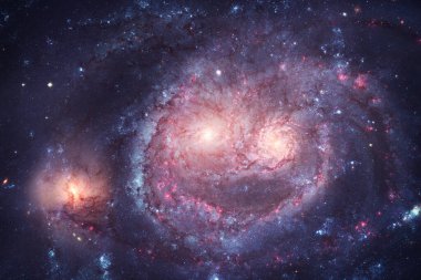 Derin uzay. Fevkalade bilim kurgu canlandırması. Bu görüntünün elementleri NASA tarafından desteklenmektedir.