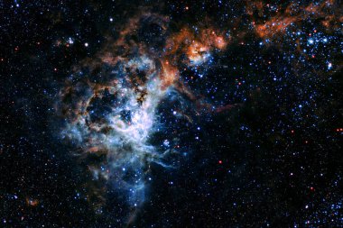 Derin uzay. Fevkalade bilim kurgu canlandırması. Bu görüntünün elementleri NASA tarafından desteklenmektedir.