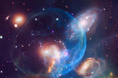 Uzay boşluğu. Bilim kurgu evreni. Bu görüntünün elementleri NASA tarafından desteklenmektedir