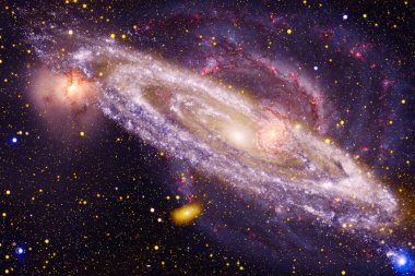 Dış uzay sanatı. Starfield. Harika bir nebula. Bu görüntünün elementleri NASA tarafından desteklenmektedir.