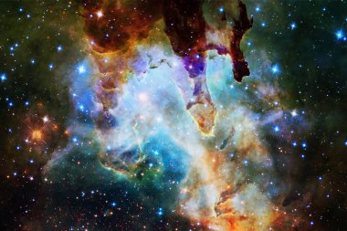 Muhteşem galaksi, bilim kurgu duvar kağıdı. Bu görüntünün elementleri NASA tarafından desteklenmektedir