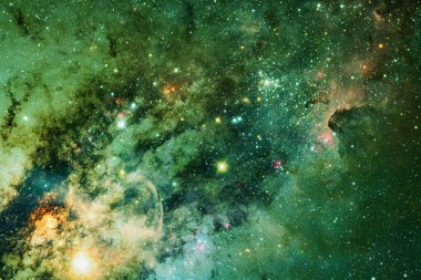 Dış uzay nebulası, yıldızlar ve galaksi. Bu görüntünün elementleri NASA tarafından desteklenmektedir.