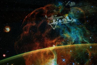 Dış uzay nebulası, yıldızlar ve galaksi. Bu görüntünün elementleri NASA tarafından desteklenmektedir.