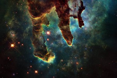 Uzayın güzel renkleri. Bu görüntünün elementleri NASA tarafından desteklenmektedir.