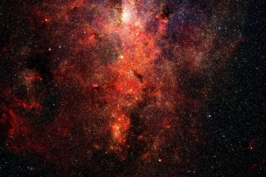 Uzayda bir yerlerde muhteşem bir galaksi. Kozmik duvar kağıdı. Bu görüntünün elementleri NASA tarafından desteklenmektedir