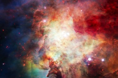 Uzayda bir nebula. Gaz ve toz bulutları. Bu görüntünün elementleri NASA tarafından desteklenmektedir.