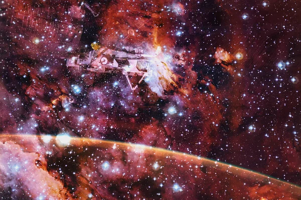 Φοβερός Γαλαξίας Κάπου Στο Διάστημα Κοσμική Ταπετσαρία Στοιχεία Αυτής Της — Φωτογραφία Αρχείου