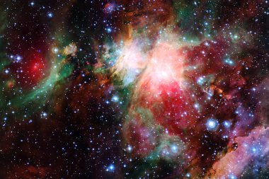 Uzayda bir nebula. Gaz ve toz bulutları. Bu görüntünün elementleri NASA tarafından desteklenmektedir.