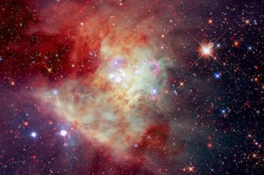 Derin uzay. Nebula. Fevkalade bilim kurgu canlandırması. Bu görüntünün elementleri NASA tarafından desteklenmektedir