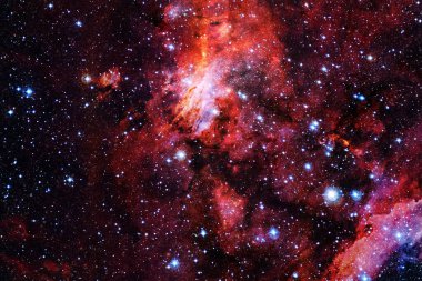 Uzayda bir nebula. Gaz ve toz bulutları. Bu görüntünün elementleri NASA tarafından desteklenmektedir.