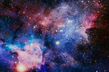 Sonsuz evren. Muhteşem kozmik görüntülerdeki yıldızlar, galaksiler ve nebulalar. Bu görüntünün elementleri NASA tarafından desteklenmektedir