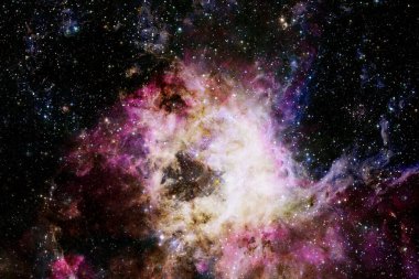 Dış uzay sanatı. Starfield. Harika bir nebula. Bu görüntünün elementleri NASA tarafından desteklenmektedir.