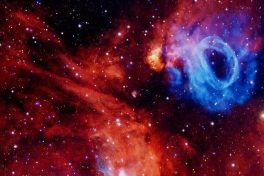 Derin uzay. Fevkalade bilim kurgu canlandırması. Bu görüntünün elementleri NASA tarafından desteklenmektedir.