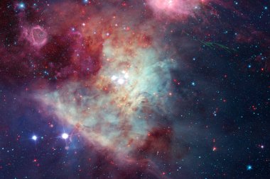 Nebula, uzayın derinliklerinde bir yıldız kümesi. Bilim kurgu sanatı. Bu görüntünün elementleri NASA tarafından desteklenmektedir.