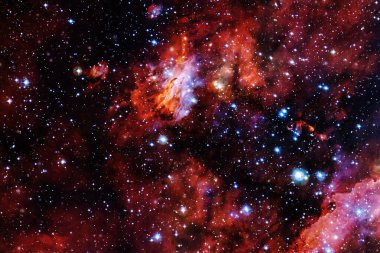 Dış uzay sanatı. Starfield. Harika bir nebula. Bu görüntünün elementleri NASA tarafından desteklenmektedir.