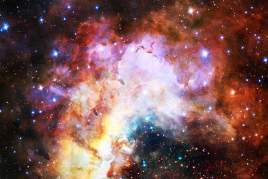 Nebula, uzayın derinliklerinde bir yıldız kümesi. Bilim kurgu sanatı. Bu görüntünün elementleri NASA tarafından desteklenmektedir.