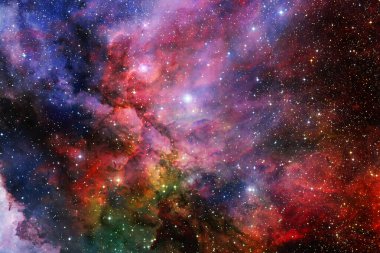 Derin uzayda bir yerde güzel bir galaksi. Kozmik duvar kağıdı. Bu görüntünün elementleri NASA tarafından desteklenmektedir