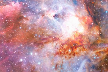 Derin uzayda bir yerde güzel bir galaksi. Kozmik duvar kağıdı. Bu görüntünün elementleri NASA tarafından desteklenmektedir