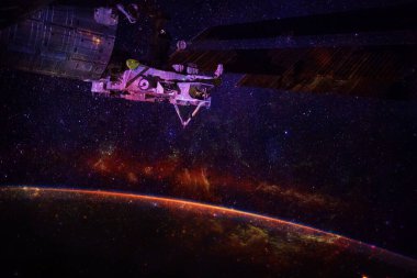 Dış uzay, kozmik manzara. Nebula. Bu görüntünün elementleri NASA tarafından desteklenmektedir.