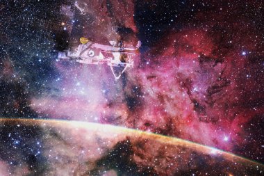 Sonsuz evrenin harikası. Bilim kurgu duvar kağıdı. Bu görüntünün elementleri NASA tarafından desteklenmektedir.