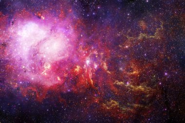 Dış uzayda yıldızları ve galaksileri olan sonsuz evren. Kozmos sanatı. Bu görüntünün elementleri NASA tarafından desteklenmektedir.