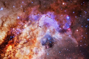 Dış uzayda yıldızları ve galaksileri olan sonsuz evren. Kozmos sanatı. Bu görüntünün elementleri NASA tarafından desteklenmektedir.