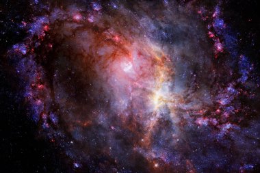 Nebula, uzayın derinliklerinde bir yıldız kümesi. Bilim kurgu sanatı. Bu görüntünün elementleri NASA tarafından desteklenmektedir.