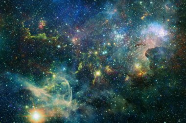 Dış uzay, kozmik manzara. Nebula. Bu görüntünün elementleri NASA tarafından desteklenmektedir.