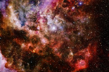 Derin uzay. Fevkalade bilim kurgu canlandırması. Bu görüntünün elementleri NASA tarafından desteklenmektedir.