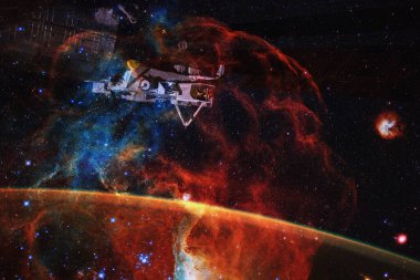 Nebula, uzayın derinliklerinde bir yıldız kümesi. Bilim kurgu sanatı. Bu görüntünün elementleri NASA tarafından desteklenmektedir.