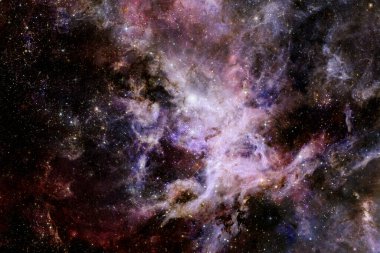 Derin uzay. Fevkalade bilim kurgu canlandırması. Bu görüntünün elementleri NASA tarafından desteklenmektedir.