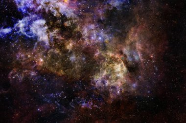 Dış uzay sanatı. Starfield. Harika bir nebula. Bu görüntünün elementleri NASA tarafından desteklenmektedir.