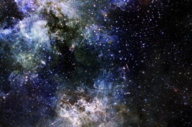 Derin uzay. Fevkalade bilim kurgu canlandırması. Bu görüntünün elementleri NASA tarafından desteklenmektedir.