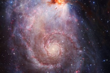 Dış uzay sanatı. Starfield. Harika bir nebula. Bu görüntünün elementleri NASA tarafından desteklenmektedir.