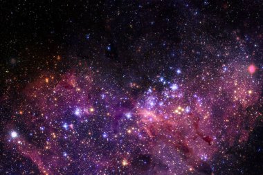 Dış uzay sanatı. Starfield. Harika bir nebula. Bu görüntünün elementleri NASA tarafından desteklenmektedir.