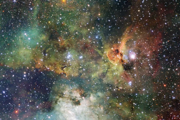 Nebulosa, cúmulo de estrellas en el espacio profundo. Elementos de esta imagen proporcionados por la NASA — Foto de Stock