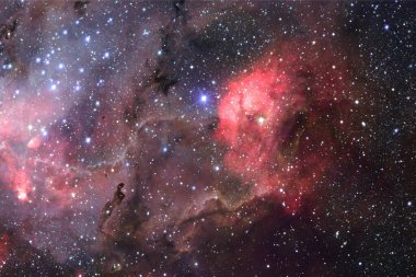 Nebula, uzayın derinliklerinde bir yıldız kümesi. Bilim kurgu sanatı. Bu görüntünün elementleri NASA tarafından desteklenmektedir.
