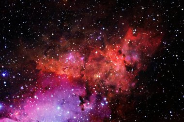 Dış uzay sanatı. Starfield. Harika bir nebula. Bu görüntünün elementleri NASA tarafından desteklenmektedir.