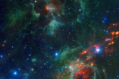 Dış uzayda yıldızları ve galaksileri olan sonsuz evren. Kozmos sanatı. Bu görüntünün elementleri NASA tarafından desteklenmektedir.