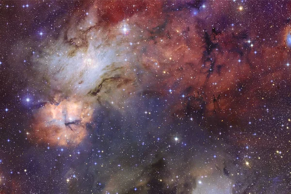 Yttre Rymdkonst Stjärnfält Fantastiska Nebulosor Delar Denna Bild Tillhandahålls Nasa — Stockfoto